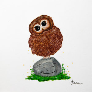 chouette illustration à plat